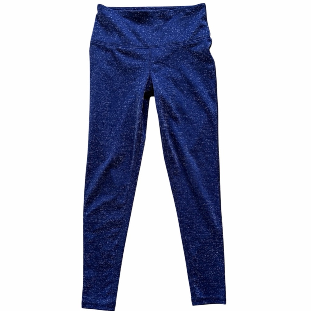 MTA SPORT Blue Silver Sparkle Leggings